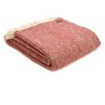 Tweedmill Wool Illusion Throw Red Silver