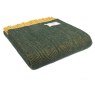 Tweedmill Wool Herringbone Throw Emerald and Mustard