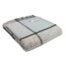 Tweedmill Wool Block Check Throw Duck Egg
