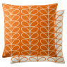 Orla Kiely Small Linear Stem Persimmon Feather Filled Cushion