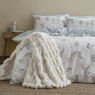 Bianca Carved Faux Fur Cream Throw