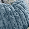 Bianca Bianca Carved Faux Fur Blue Cushion