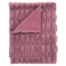 Bianca Bianca Carved Faux Fur Pink Throw