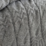 Bianca Bianca Cable Knit Grey Throw