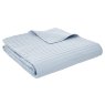 Bianca Bianca Quilted Lines Blue Bedspread