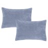 Bianca Bianca Attica Velvet Pillowsham Pair in Blue