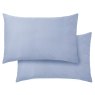 Bianca Bianca 400 Thread Count Cotton Sateen Standard Pillow Case Pair in Blue