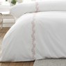 Bianca Bianca Camille Embroidered Floral Duvet Set in Pink