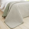 Catherine Lansfield Stripe Bedspread Green