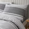 Catherine Lansfield Catherine Lansfield Textured Banded Stripe Charcoal Duvet Set