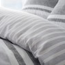 Catherine Lansfield Catherine Lansfield Textured Banded Stripe Charcoal Duvet Set