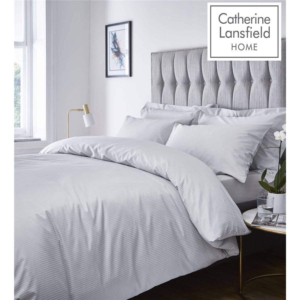 Catherine Lansfield Bedding Brushed Spot Duvet Cover Set with